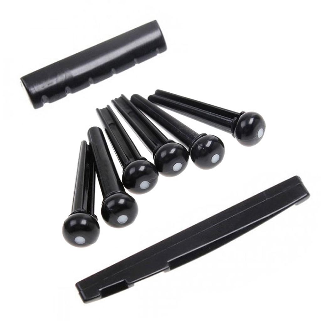 Classic Acoustic Guitar Bridge Pins Set Guitars Pins Saddle Nut Kit Guitar Parts Musical Instrument