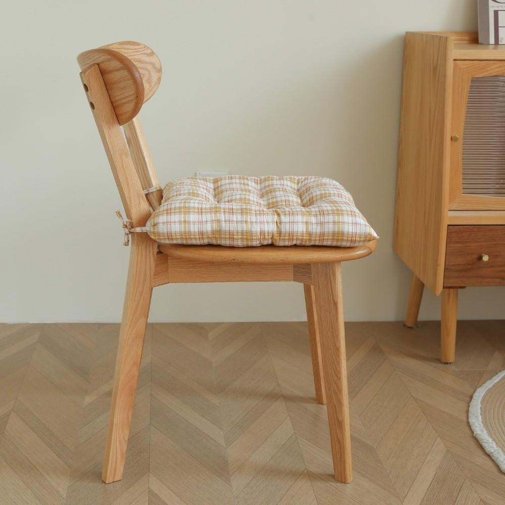 40×40cm Seat Cushion Grid Stripes Pattern Dining Chair Cushion Breathable Sofa Cushion Home Office