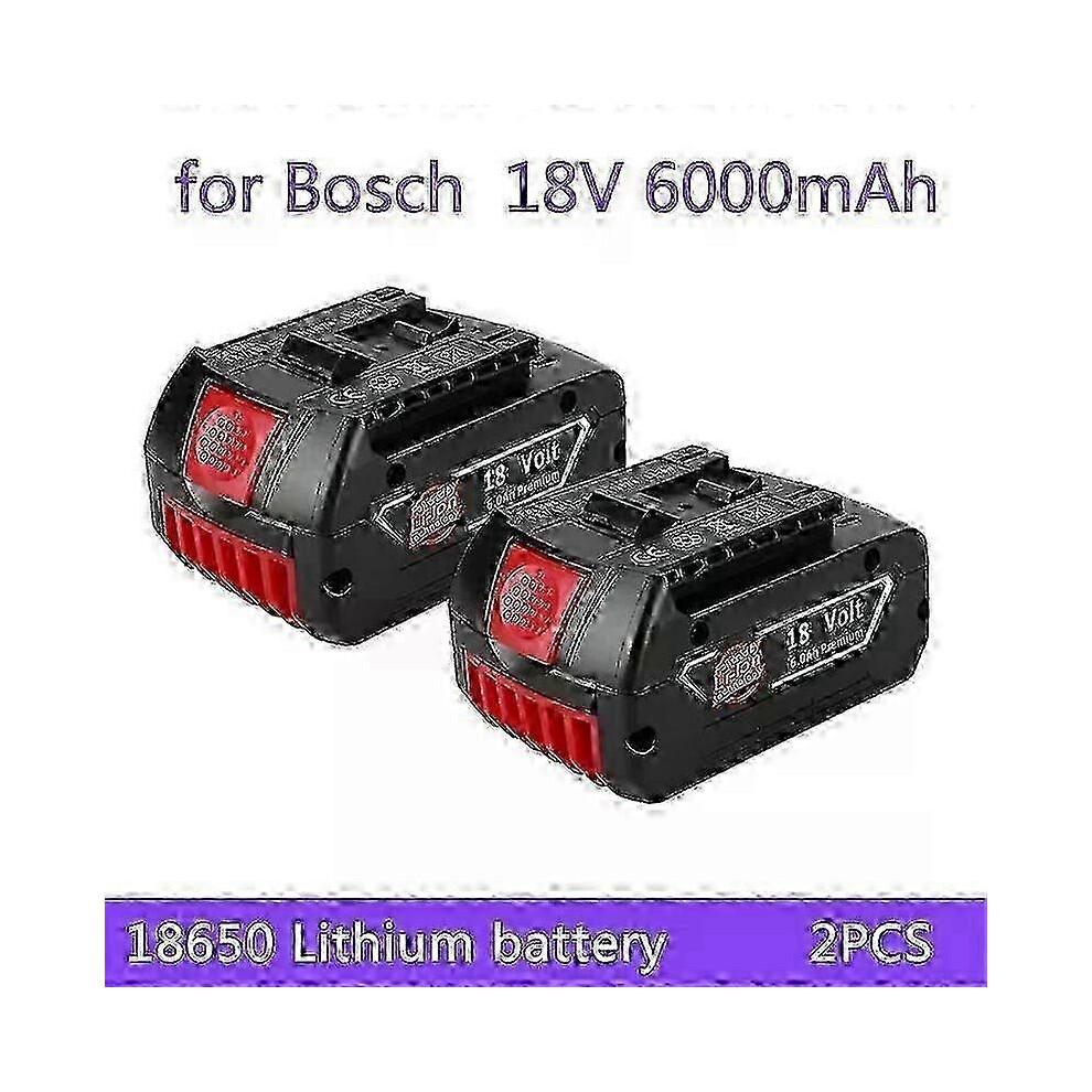 (2pcs Battery) For BOSCH 18V Original Lithium Battery Replaceable BOSCH Battery Pack 6.0AH Original Tool Rechargeable Battery Ultra long life