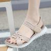 2025 Summer New Sandals Women's Light Sports Wind Comfortable Rubber Band Large Size Sandals SKT