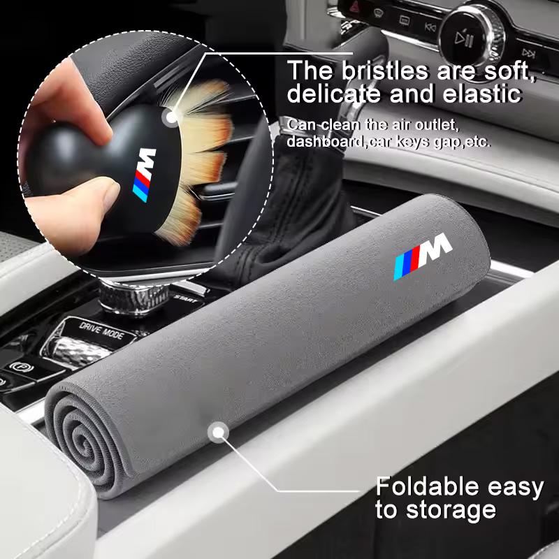 For BMW M M3 M5 M6 E36 E46 E91 F48 F25 F10 F20 X1 X3 X5 X6X7 Microfiber Car Wash Towel Drying Cloth Interior Cleaning Soft Brush RDMEV1