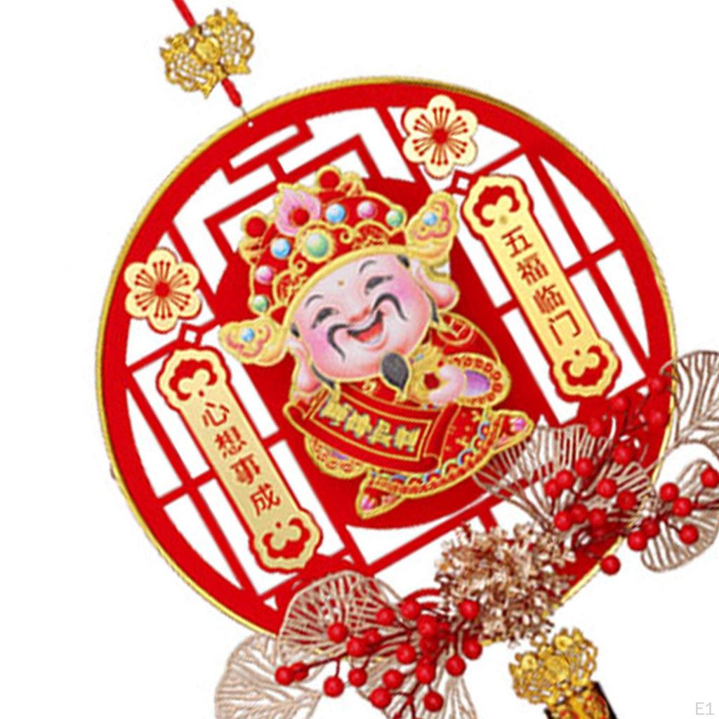 Chinese Year Decoration Front Door Hanging Ornament Wall Hanger Garland Window Decor for Party