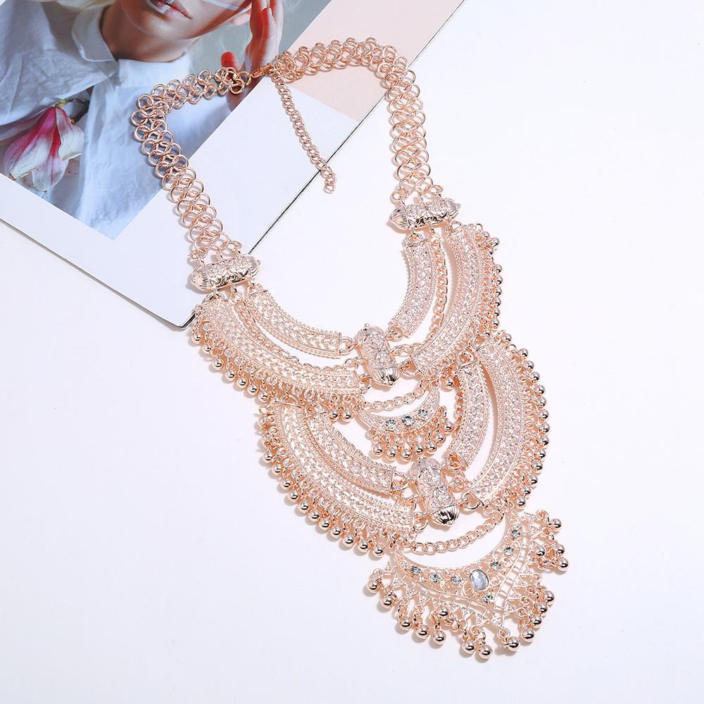 Necklace Long Vintage Multi Layered Collarbone Chain For Fashion Enthusiasts