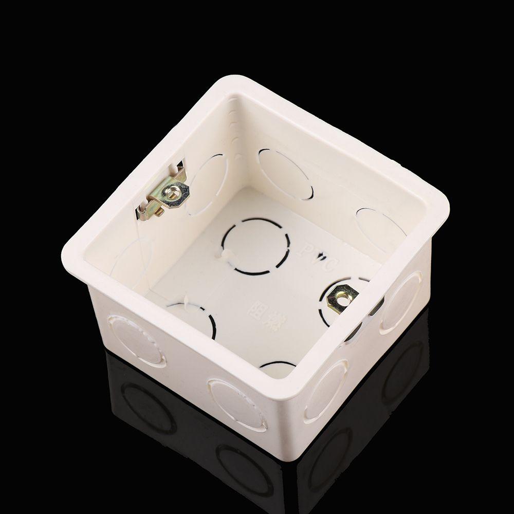 Home Equiments Light Touch PVC Plastic Wall Mounting Box Junction Concealed Bottom Switch Cassette
