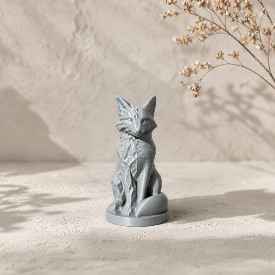 Геометрическая Граненная Фигурка Лисы, 3D Печатная Статуэтка Сидящей Лисы, Скульптура Лисы в Стиле Современного Искусства, Коллекционный Настольный Орнамент для Декора Стола Полки Дома