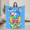 Soft Warm Blanket Travel Crayon Shin-chan Christmas Throw Blanket  Flannel Bedspread For Couch Chair Sofa Bed Fluffy Sofa Bed