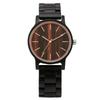 Red Wood/Maple Wood/Ebony Full Wood Quartz Men's Wristwatch Rose Gold Pointers Vintage Wooden Bangle Male Watches Folding Clasp