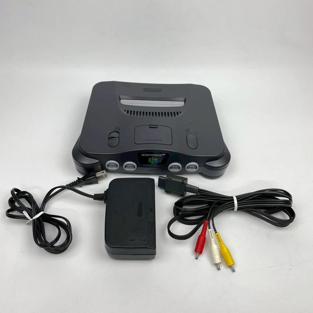 Nintendo 64 Черная консоль + контроллер + аксессуар Регион Фри Б/У Протестировано