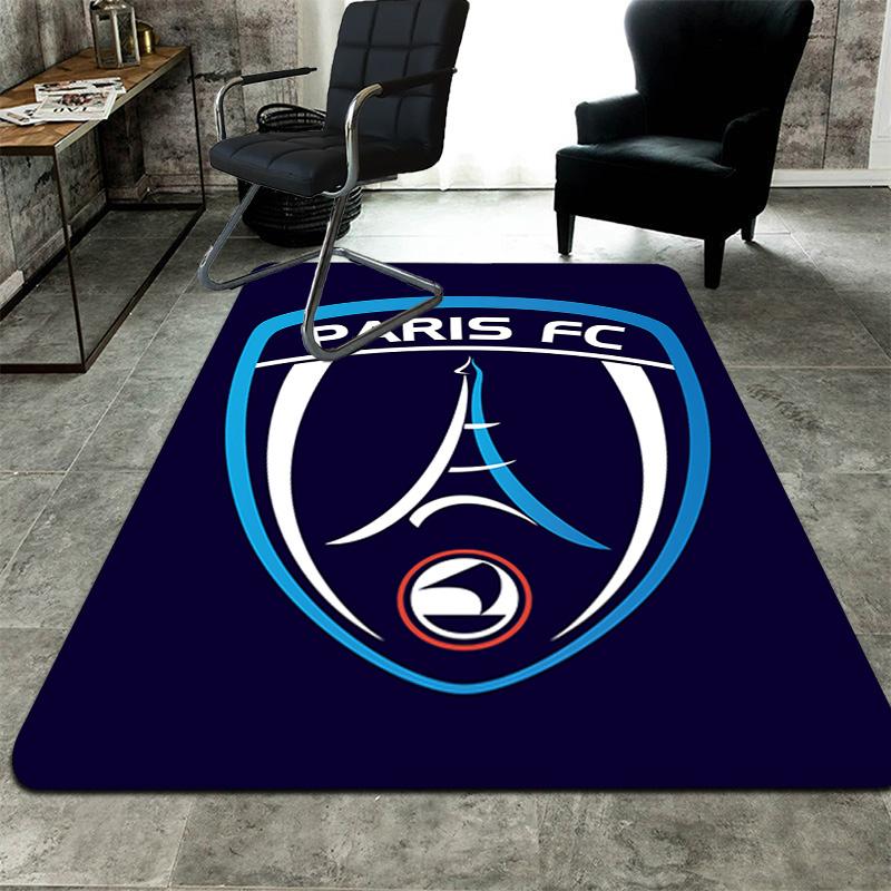 Коврик с узором Paris FC для пола в гостиную или спальню. Мягкий и удобный ковер. Подарок на день рождения и праздник.