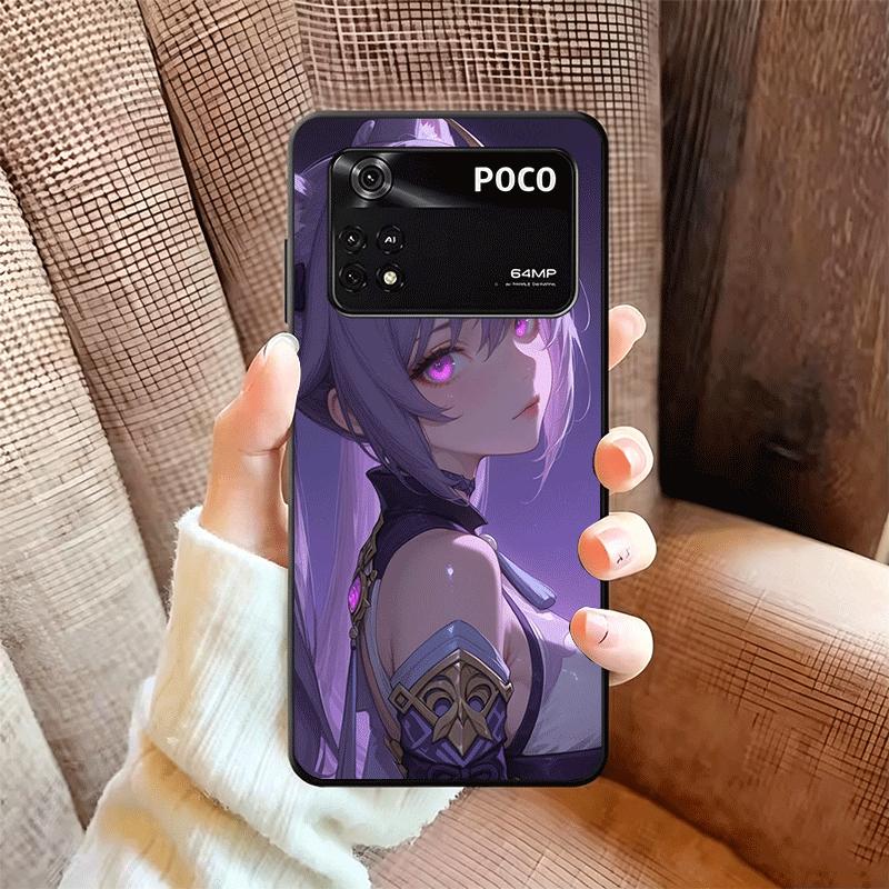 Мягкий чехол для телефона Genshin Impact Keqing для Xiaomi Poco X5 X6 X7 X8 Pro Max X3 F7 F8 Ultra M8 M7 M6 M5 Redmi 15 15C 14C 13C 12C X4