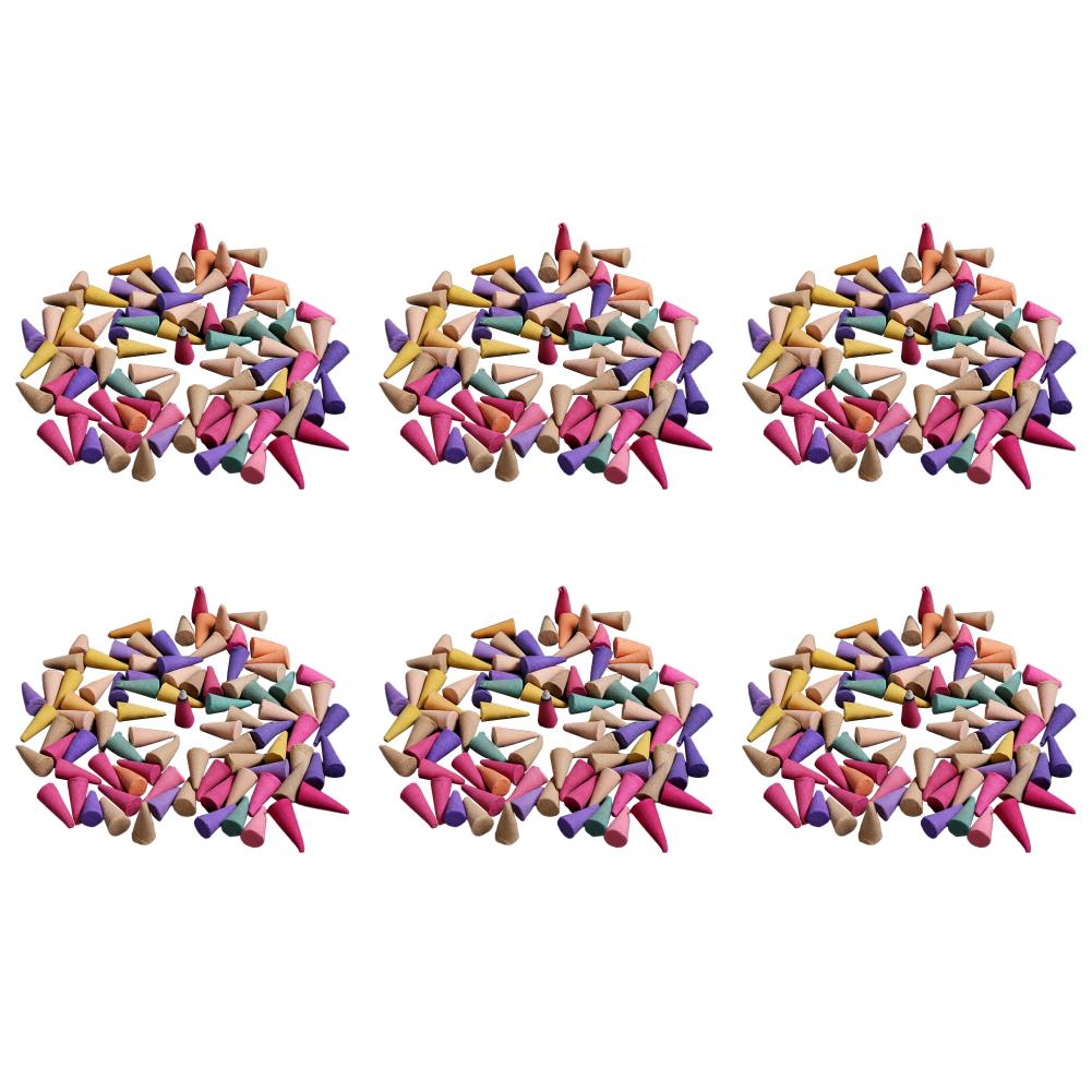 600 шт. конусов благовоний, красочные ароматические конусы благовоний, снятие тревожности, натуральные ароматы, конусы для гостиной, спальни