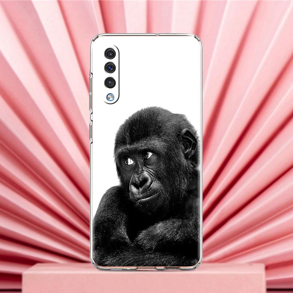 Чехол для телефона Samsung A56 A36 A26 A24 A16 A14 A12 A32 A50 A70 A20E A22 A40 A34 A54 A42 A52 5G A04s A06 Забавный милый обезьянка