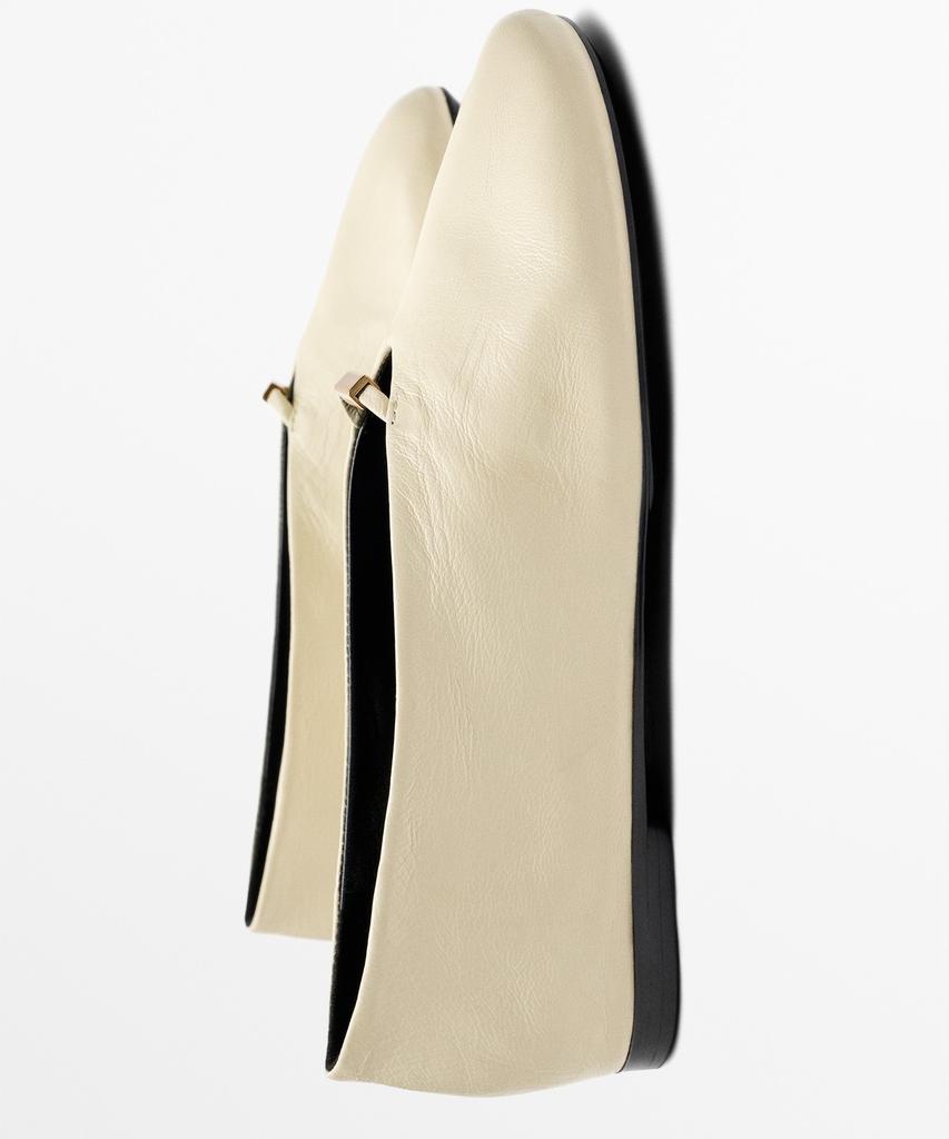 Massimo Dutti Soft Leather Ballerina Flats