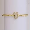 Trendy Hot Sale Hip Hop 18k Gold Plated 26 English Zircon Letters Bracelet Fashion Copper Beading Bracelet Women's Gift Jewelry