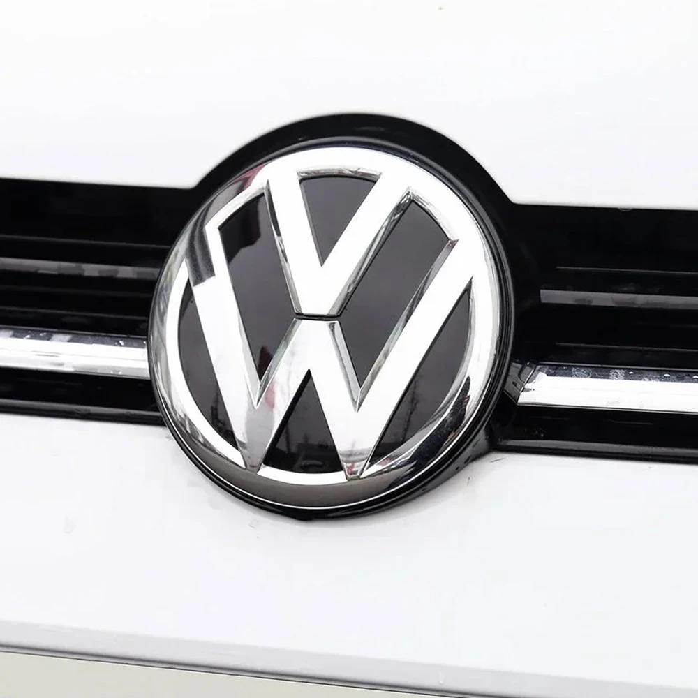 W125For VW Volkswagen Jetta MK5 Golf Volkswagen Front Grille Emblem 137MM car Rear Trunk Lid Badge 115MM Black Auto logo For VW Golf