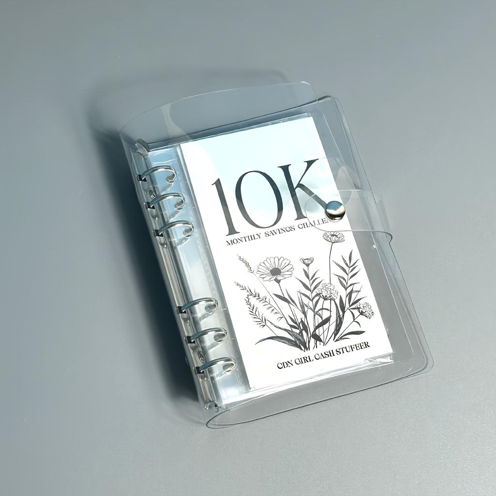 Набор блокнота для челленджа по экономии денег на 12 месяцев с конвертами для наличных, легкий и забавный способ сэкономить цели 2,5K/5K/10K - отличный подарок