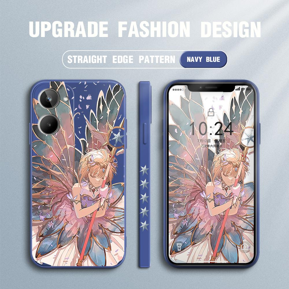 Cartoon Anime Phone Case for iPhone 15 14 13 12 11 Samsung Galaxy S23 S22 A52 A52S Soft Full Protection Square Liquid Silicone Cover