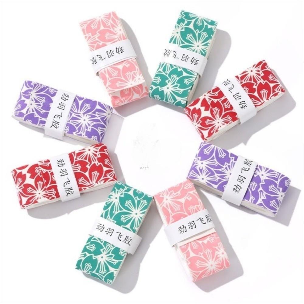 Sakura Print Badminton Racket Grips Wrap Sweat-Absorbent Quickly Self-adhesive Grip