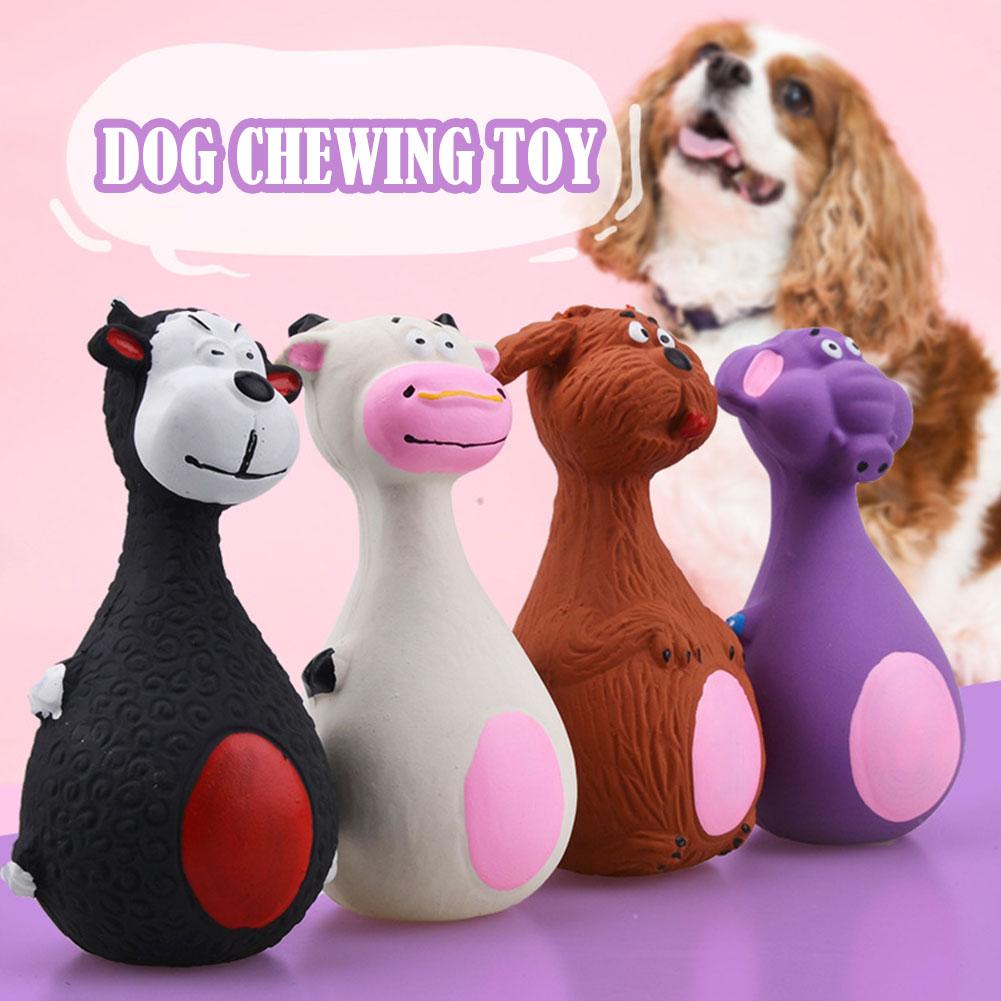 1pc Soft Rubber Chewy Toys Four Styles Squeaky Interactive Throwing Games Cute And Fun Suitable For Small And Medium Sized Dogs