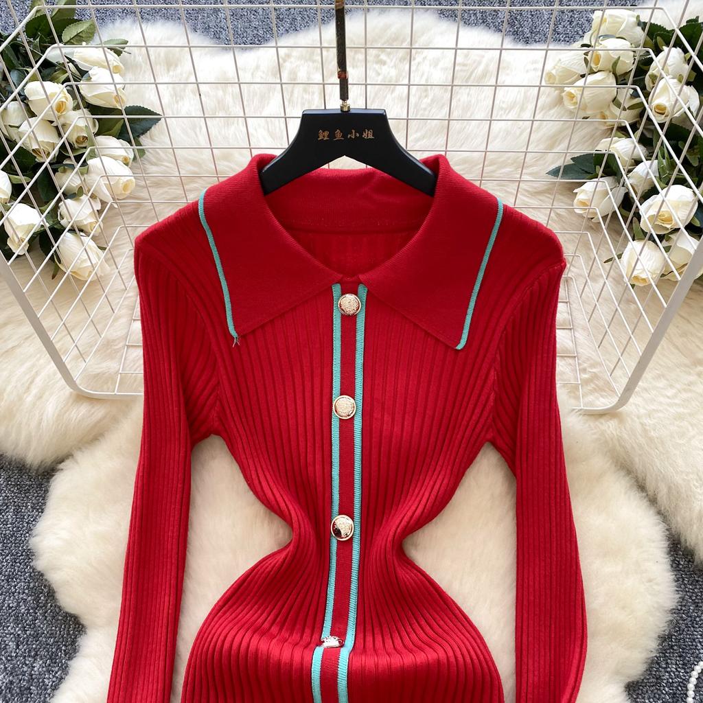 Autumn Winter Women Knitted Dresses 2024 Vintage Patchwork Striped Long Sleeve Bodycon Sexy Chic Long Dress