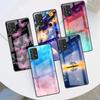 Стеклянный чехол для Samsung Galaxy A52 A71 A50 A51 A70 A21s A31 A72 A10 A12 A30 A22 5G, чехол для телефона с акварелью