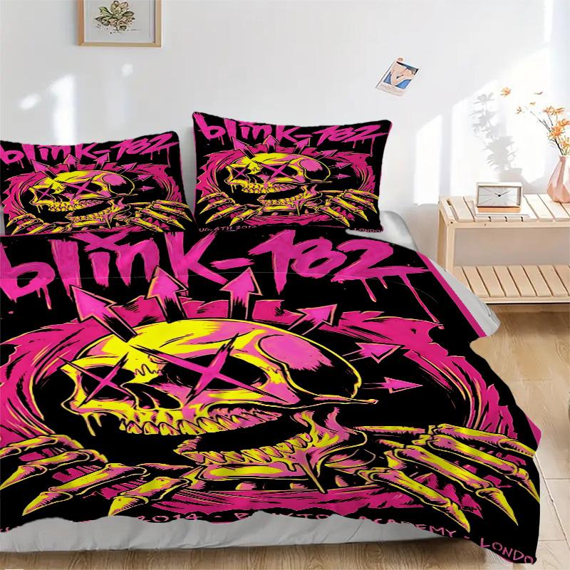 Blink Concert Poster Print 3Pcs Bedding Setduvet Cover With 2 Bedropillowcase Home Birthday Gift