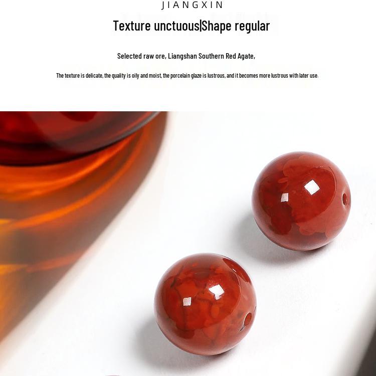 Ляншаньский огненный узор Южный красный агат россыпью для браслетов