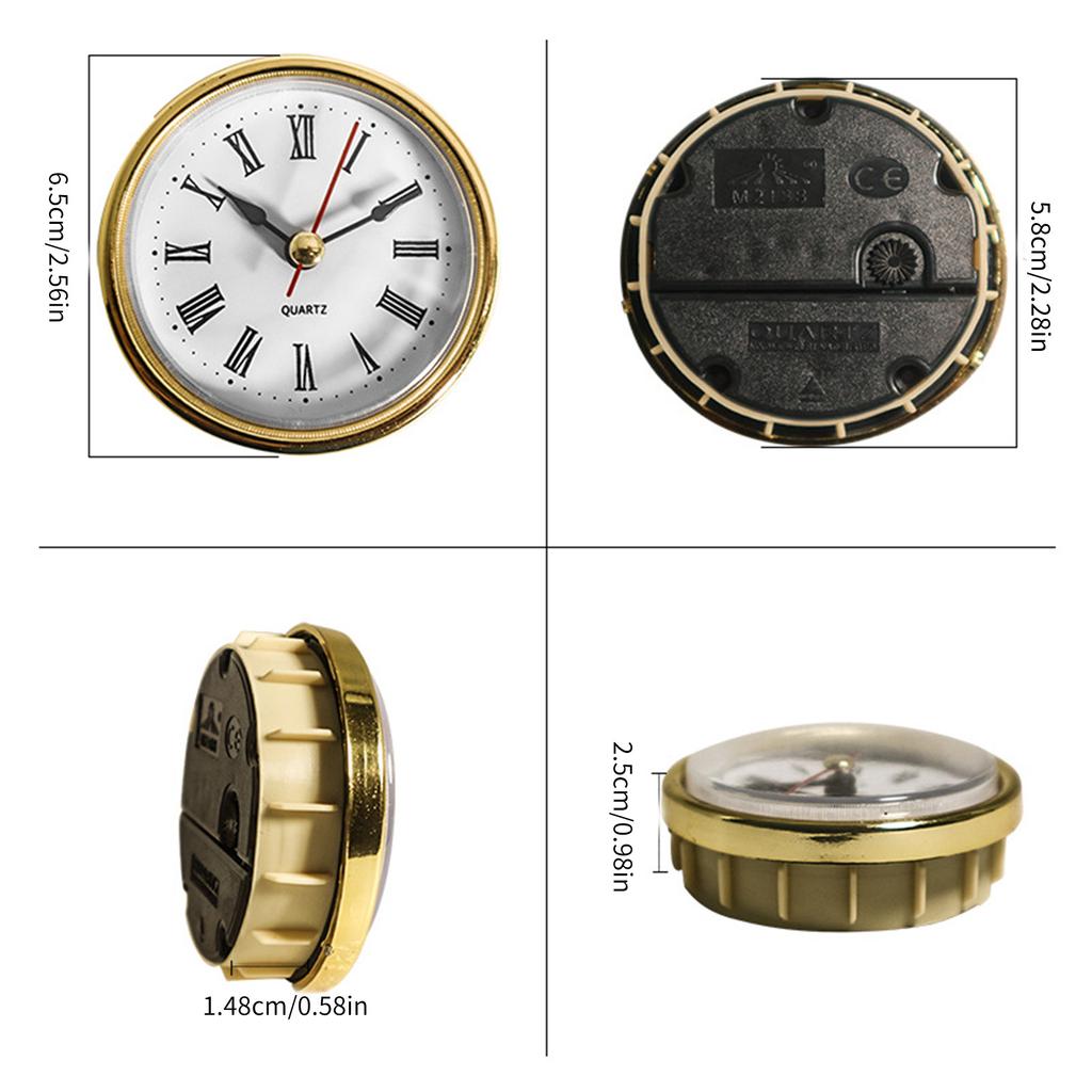 65mm Clock Movement Insert Roman Numeral Round Clocks Craft Home DIY Crafts Multifunctional Installation Parts Supplies