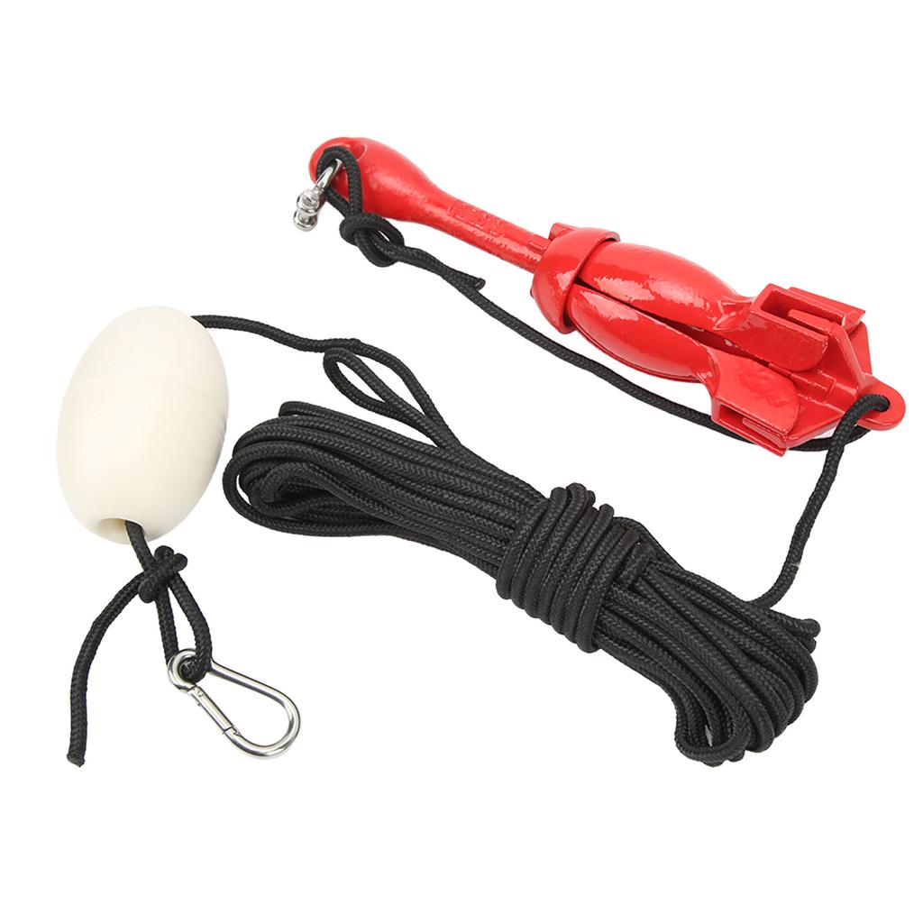 Якорь для лодки с 39,4-футовым буксировочным тросом, сумка для переноски, складной якорь-кошка из углеродистой стали для каяка на море