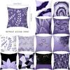 Set of 2 Purple Throw Pillow Covers Modern Abstract Black Bold Decorative Pillow Cases Home Decor Square 18x18 Inches Pillowcases