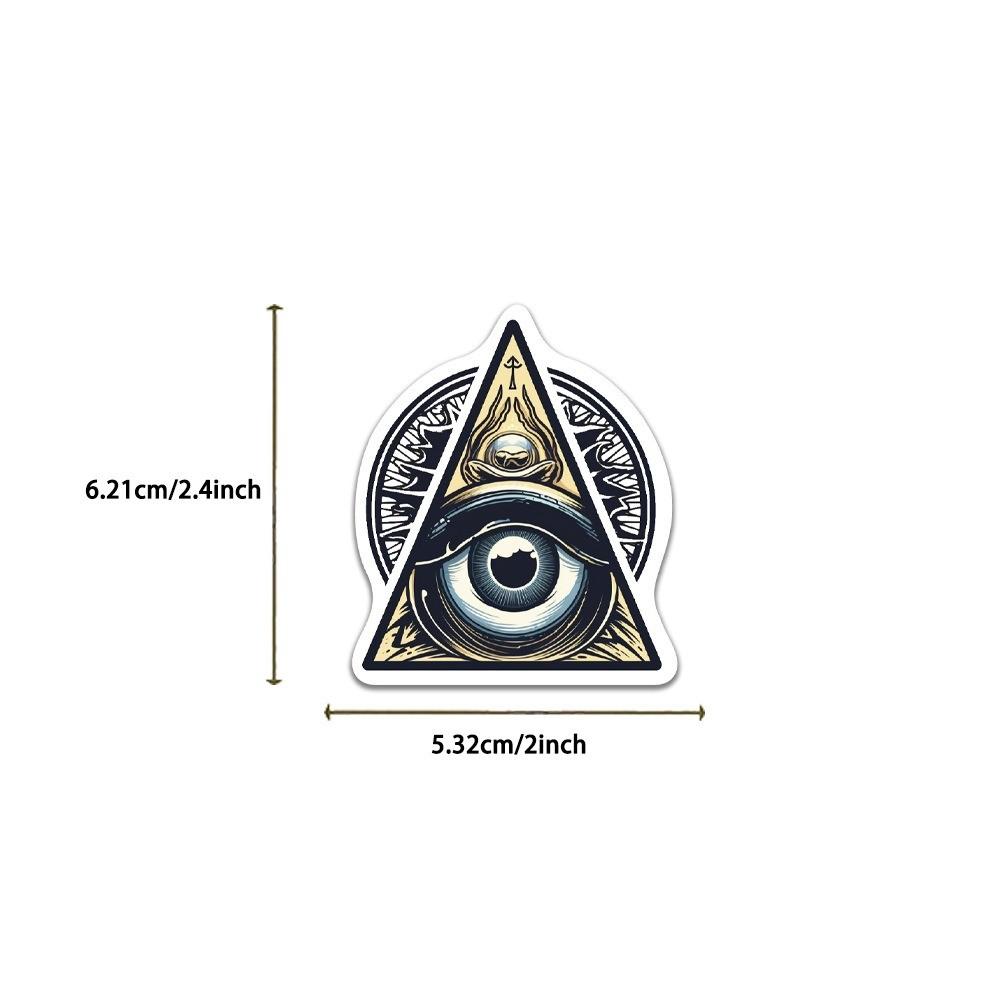 Набор из 50 наклеек «Всевидящее око» - Персонализированный водонепроницаемый DIY декор для гитары, блокнота и багажа