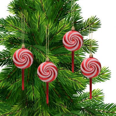 4 шт. подвесное украшение на рождественскую елку Lollipop креативный рождественский кулон для