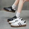 2025 Spring and Autumn New Casual Flat Bottom Light Color Matching Retro Trend Sports Board Shoes German Training White Shoes Women's Shoes