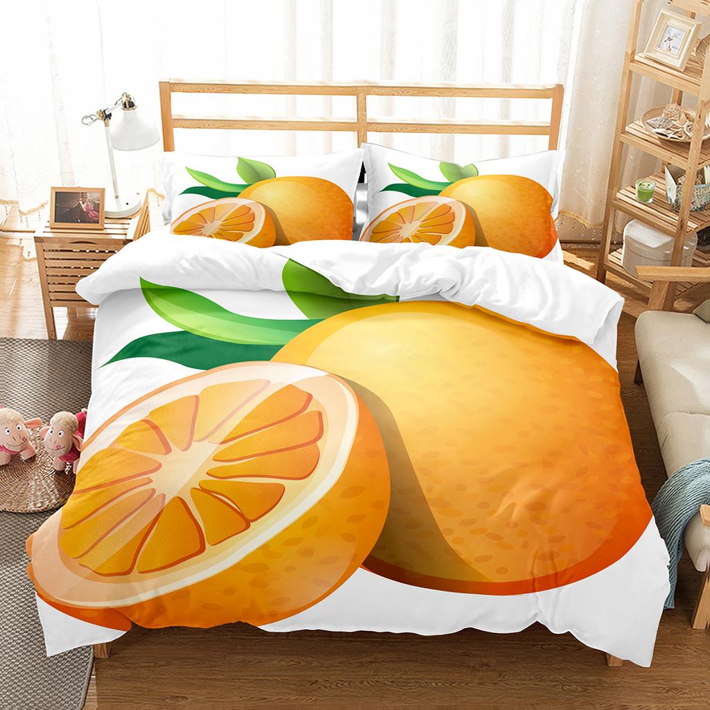 Пододеяльник с рисунком из мультфильма «Фрукты короля и королевы» с милым рисунком овощей, комплект постельного белья, цветной пододеяльник из полиэстера