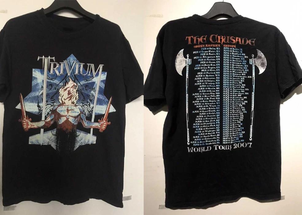 2 Sides Trivium Band World Tour 2007 Black Cotton All size S5XL Tshirt Unisex T-Shirt