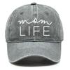 Регулируемая бейсболка с принтом "MOM LIFE", белая надпись, папина шляпа, хлопок, однотонный головной убор, свободная кепка-снэпбек, солнцезащитная шляпа