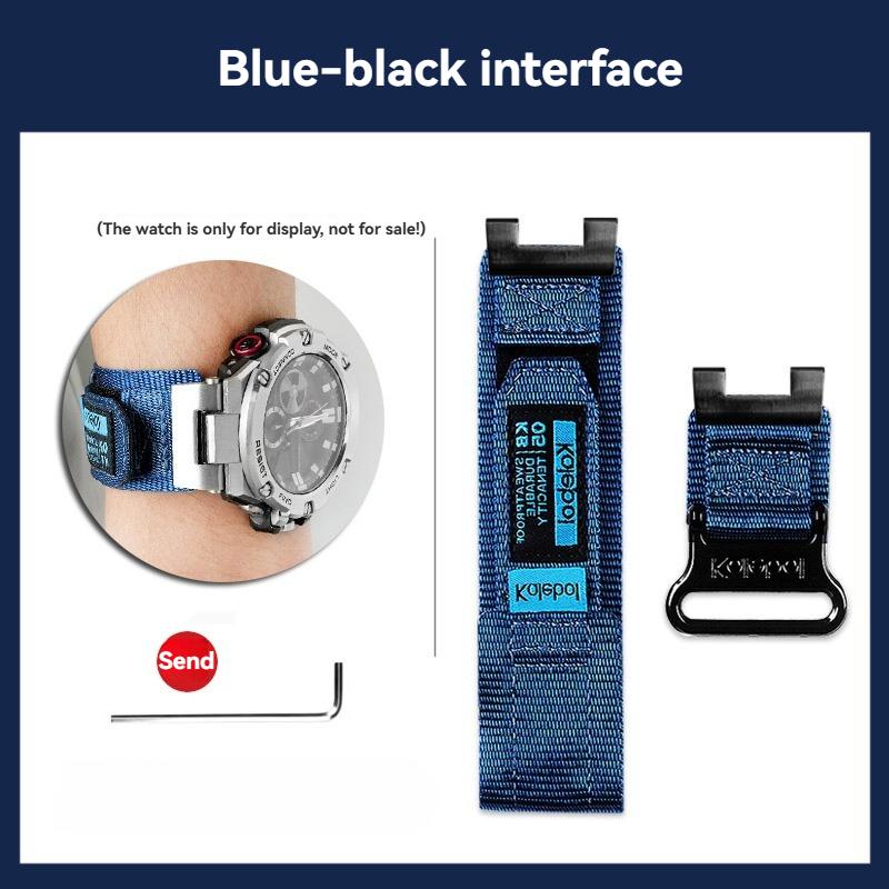 GST-B100 Нейлоновый ремешок для Casio G-SHOCK GST-210/W120L/S130/S310 W300/410G модифицированный тканевый ремешок для часов мужской Браслет наручный
