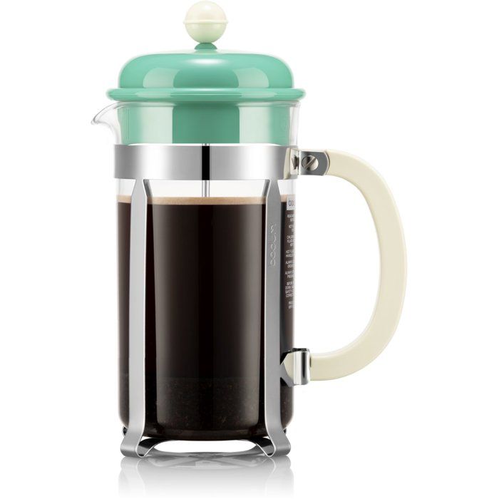 Cafetiere a piston avec verseuse - BODUM - Caffettiera - En verre - 8 tasses - 1 L - Vert