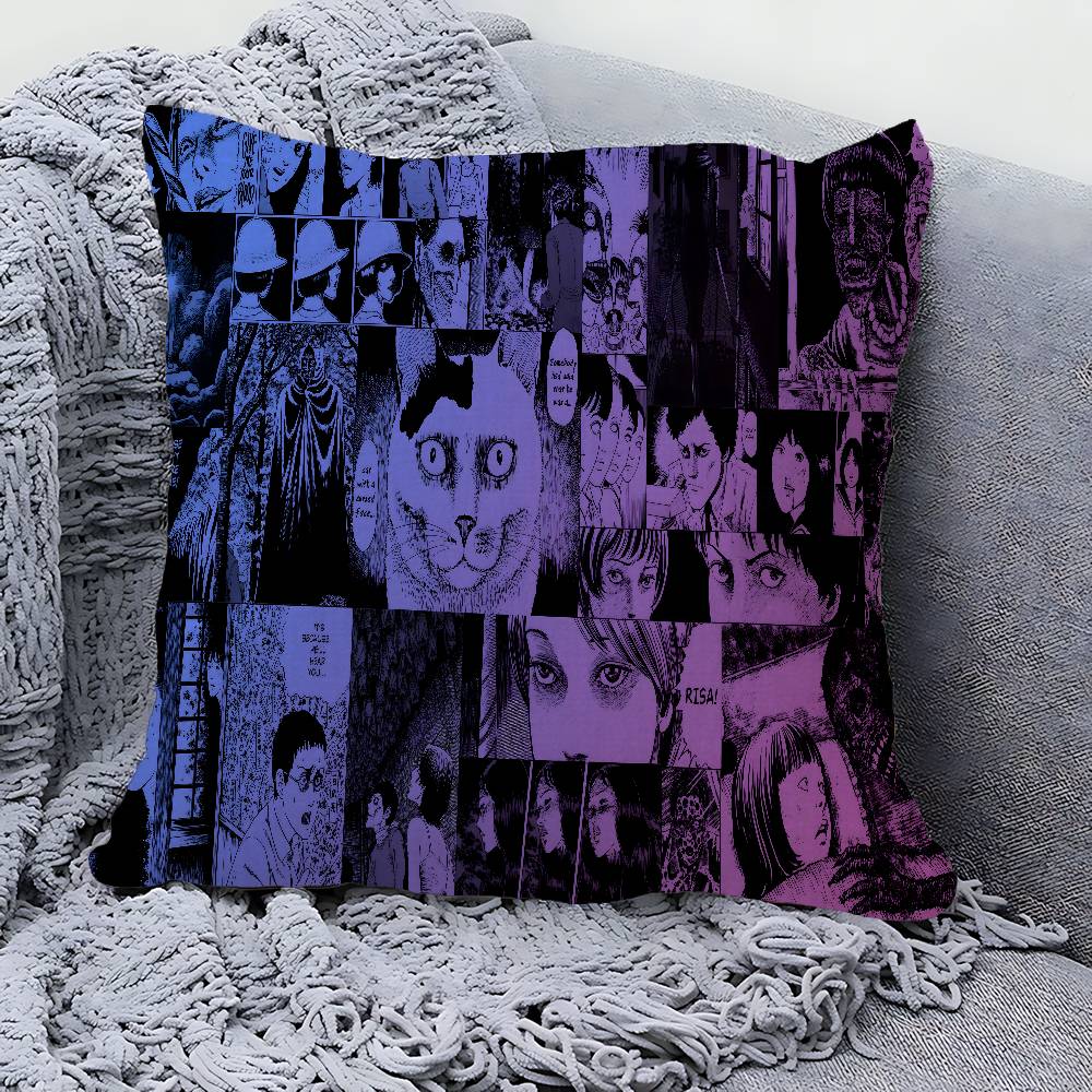 Junji Ito Cushion Cover Pillowcase Upholstery Sofa Throw Pillow Home Decor Pillowcas