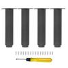 4 PCS Adjustable Bed Height Replacement Legs Steel Antislip Metal Cabinet Desk Leg for Sofa Table