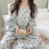 Новый молодежный пижамный комплект в корейском стиле на весну и осень, женский милый свободный комплект домашней одежды для девочек, комплект домашней одежды с длинным рукавом, пижама