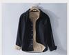 Men's Warm Long-Sleeve Velvet Shirt for Autumn and Winter (Style 9307)