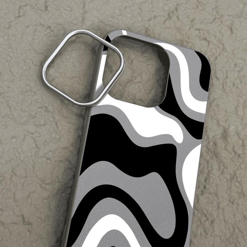 Роскошный кожаный чехол с текстурой из красочных волнистых полос для iPhone 16 15 Pro 14 Plus 13 12 11 Pro Max Xs Xr 8 7 6 Plus, мягкий тонкий чехол из ТПУ