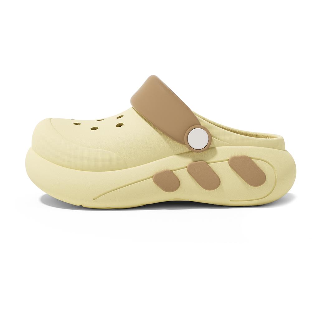 Женские тапочки EVA Hole Shoes Slip-On с толстой подошвой, дышащие, мягкие, уличные тапочки