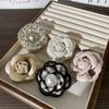 Cute Camellia Brooch Scarf Buckle Rhinestone Collar Pins Fashion Flower Pin  Party