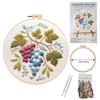1 набор Серия вышивки фруктов и цветов Материалы для вышивки своими руками, включая инструменты, подходит для начинающих, набор материалов ткани для ручной вышивки