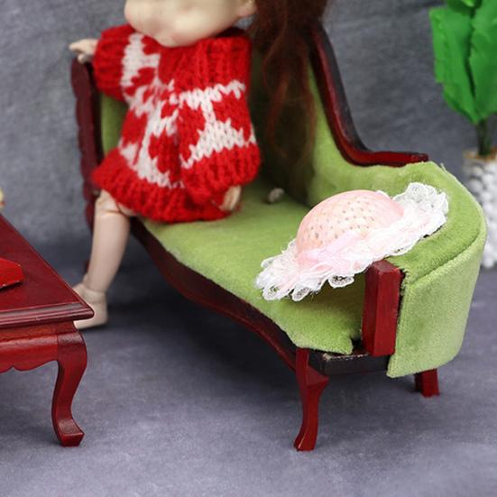 1/12 кукольный домик, миниатюрная мебель, диван, кресло, диван, реалистичная компактная тонкая работа, модель дивана для кукольного домика