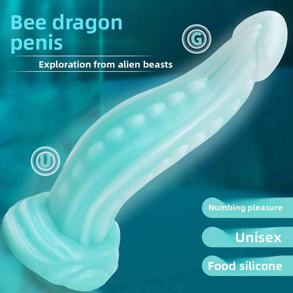 Alien Anal And Vaginal Dual-purpose Auxiliary Masturbation Artifact Mixed Color Platinum Silicone Dildo Adult Product