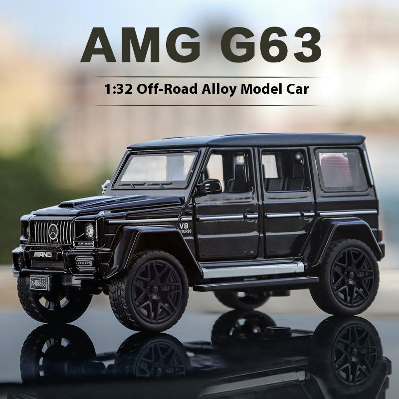 Игрушечная модель автомобиля Benz G63 из сплава в масштабе 1/32 со звуком, светом и пружинным механизмом - Идеальный подарок для детей и автолюбителей - Подлинная