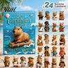 Cute Animal Countdown Collection 2026 Christmas Capybara Advent Calendars, 24 Days with Novelty Gift for Lovers 2D Hanging Ornaments, Holiday Box Kids